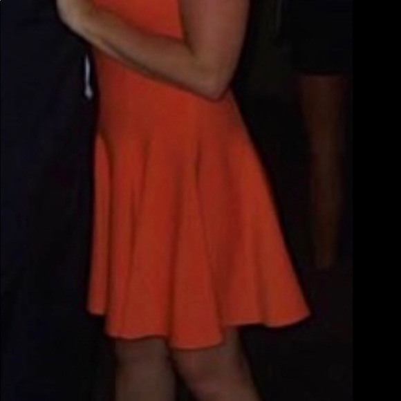 Halston Heritage Orange off shoulder dress - Picture 7 of 7